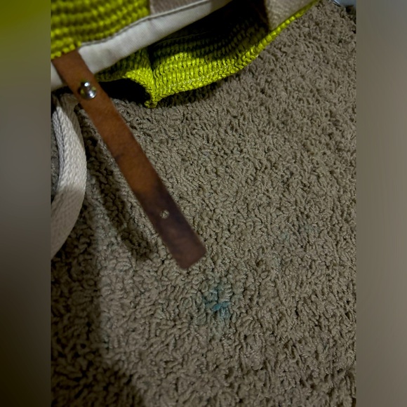 Marni Raffia East West Shopping Tote Bag in Green - Picture 7 of 10